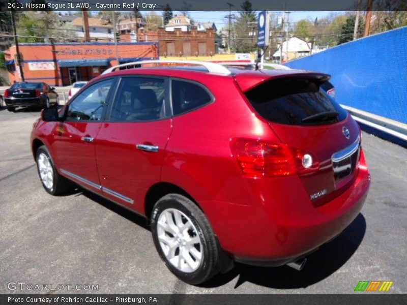 Cayenne Red / Gray 2011 Nissan Rogue SL AWD