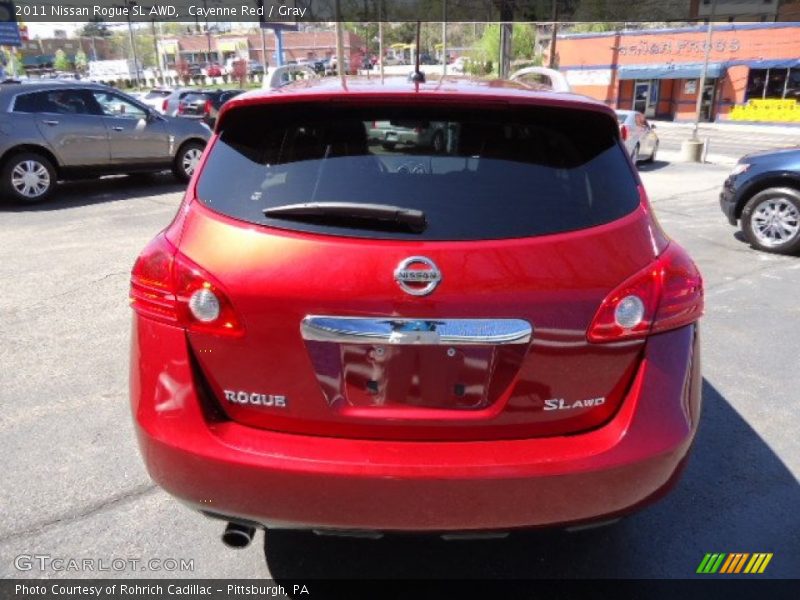 Cayenne Red / Gray 2011 Nissan Rogue SL AWD