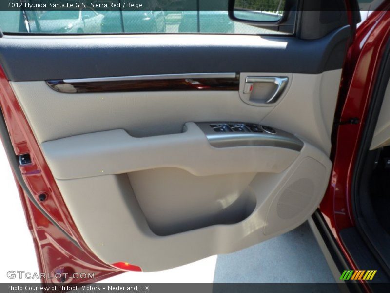 Sierra Red / Beige 2012 Hyundai Santa Fe GLS