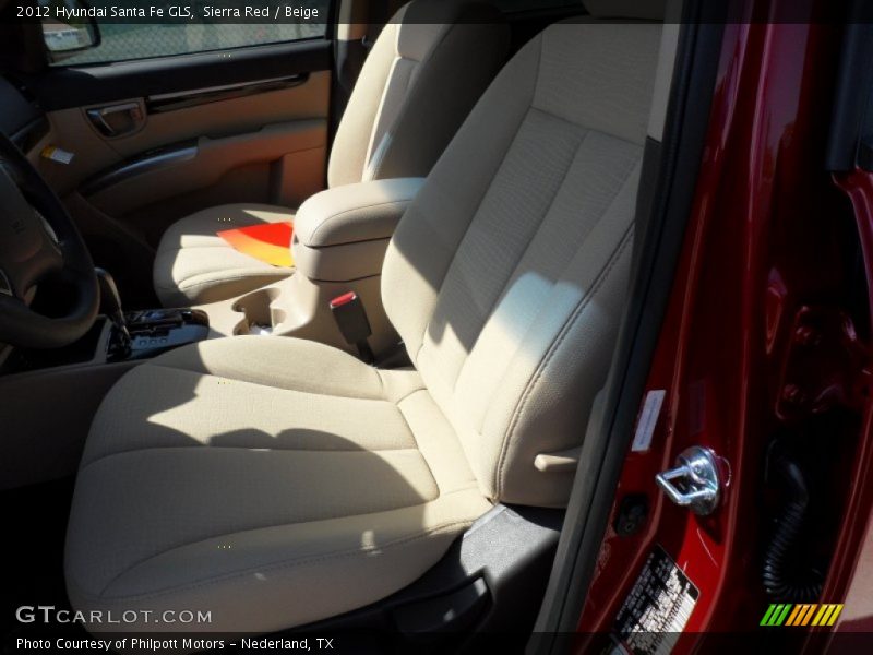 Sierra Red / Beige 2012 Hyundai Santa Fe GLS
