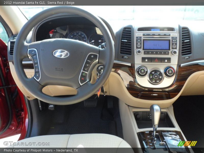 Sierra Red / Beige 2012 Hyundai Santa Fe GLS
