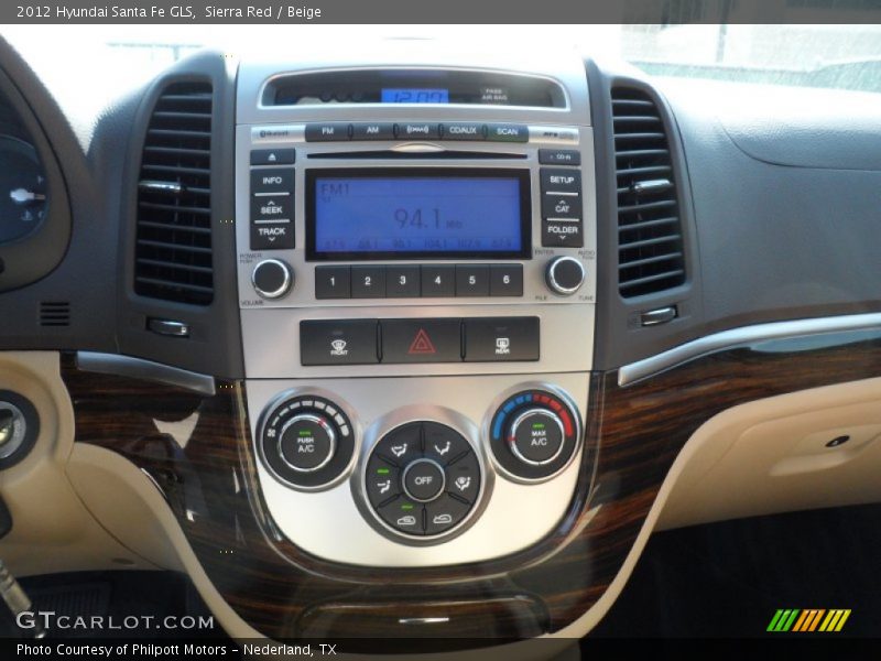 Sierra Red / Beige 2012 Hyundai Santa Fe GLS