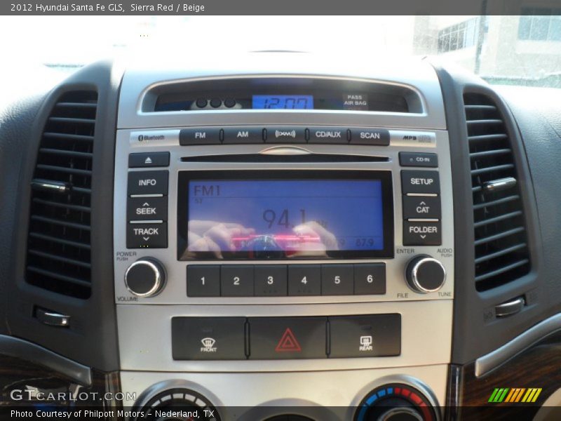 Sierra Red / Beige 2012 Hyundai Santa Fe GLS