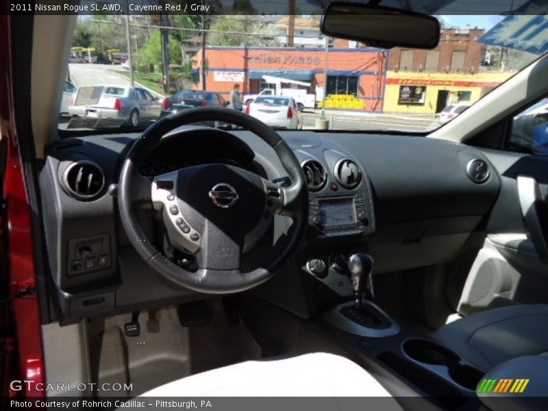 Cayenne Red / Gray 2011 Nissan Rogue SL AWD