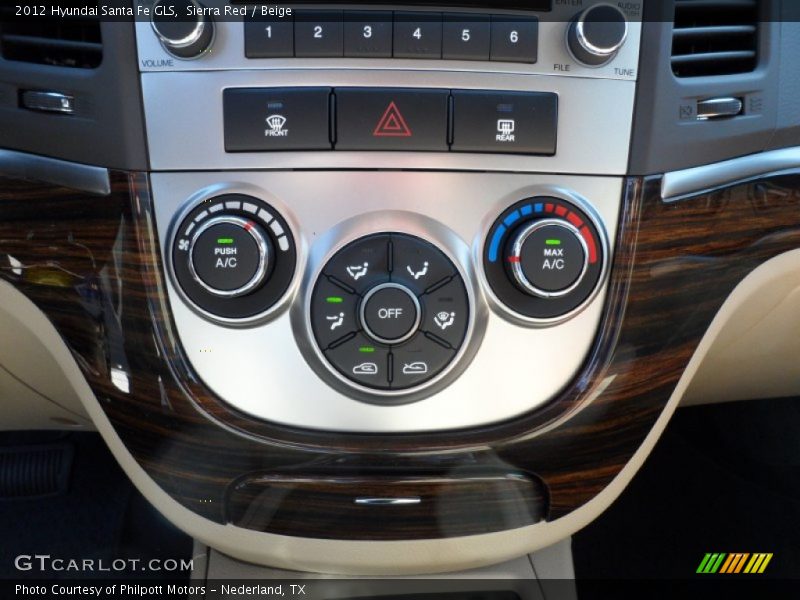 Sierra Red / Beige 2012 Hyundai Santa Fe GLS