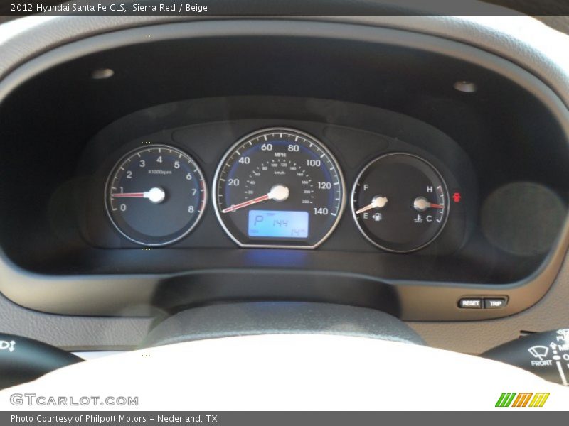 Sierra Red / Beige 2012 Hyundai Santa Fe GLS