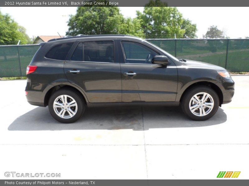 Black Forest Green / Beige 2012 Hyundai Santa Fe Limited V6