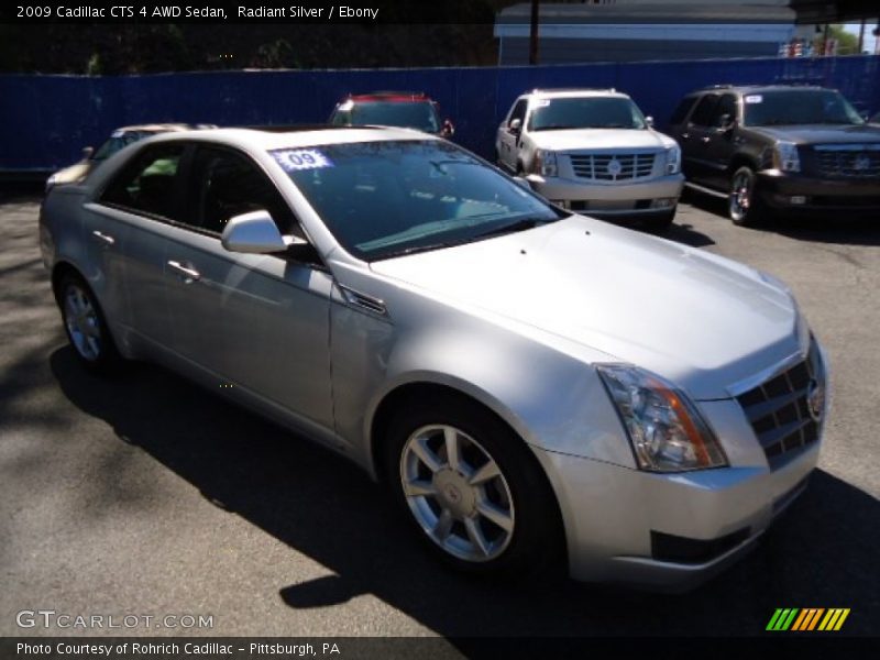 Radiant Silver / Ebony 2009 Cadillac CTS 4 AWD Sedan