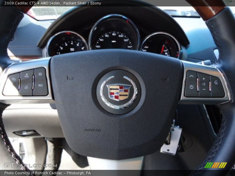 Radiant Silver / Ebony 2009 Cadillac CTS 4 AWD Sedan