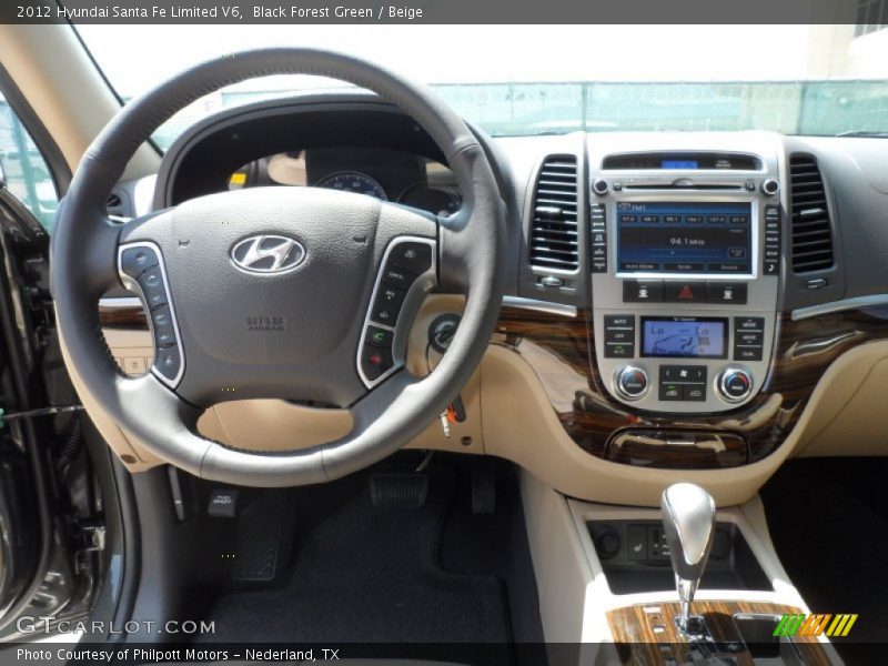 Black Forest Green / Beige 2012 Hyundai Santa Fe Limited V6