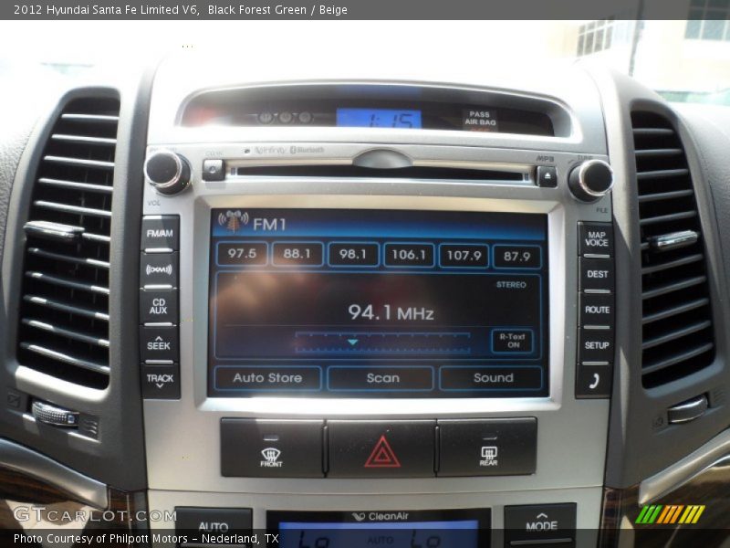 Black Forest Green / Beige 2012 Hyundai Santa Fe Limited V6