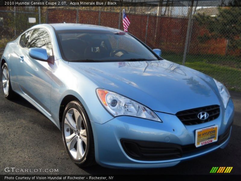 Aqua Minerale Blue / Black 2010 Hyundai Genesis Coupe 2.0T