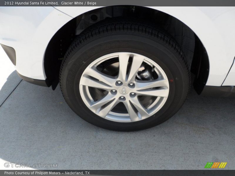 Glacier White / Beige 2012 Hyundai Santa Fe Limited