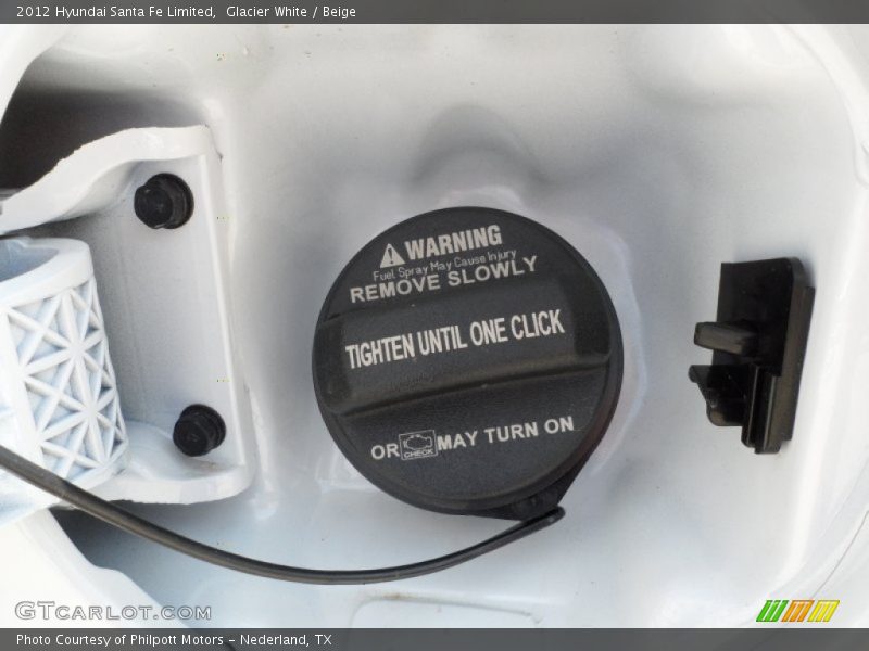 Glacier White / Beige 2012 Hyundai Santa Fe Limited