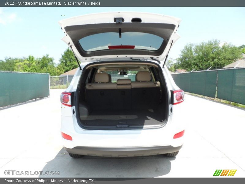Glacier White / Beige 2012 Hyundai Santa Fe Limited