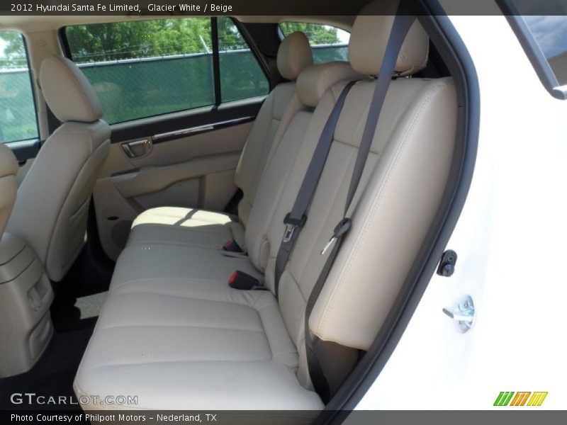 Glacier White / Beige 2012 Hyundai Santa Fe Limited