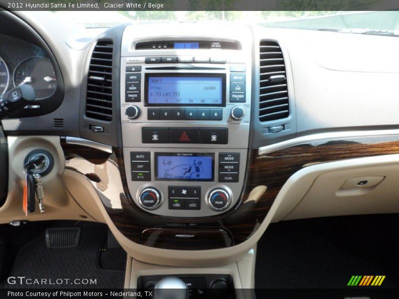 Glacier White / Beige 2012 Hyundai Santa Fe Limited