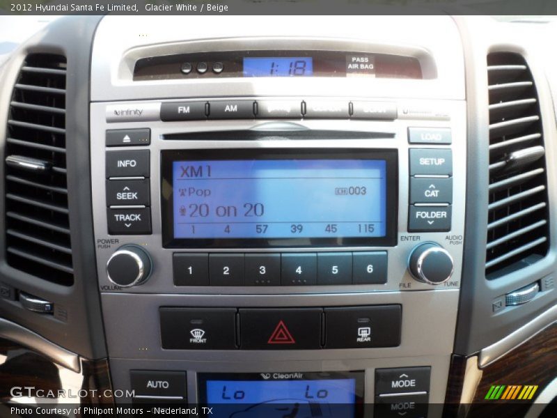 Glacier White / Beige 2012 Hyundai Santa Fe Limited