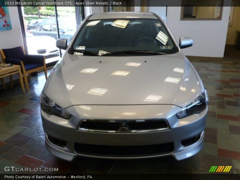 Apex Silver Metallic / Black 2010 Mitsubishi Lancer Sportback GTS
