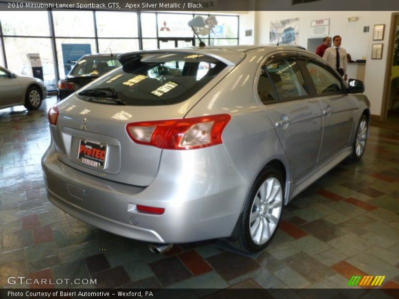 Apex Silver Metallic / Black 2010 Mitsubishi Lancer Sportback GTS