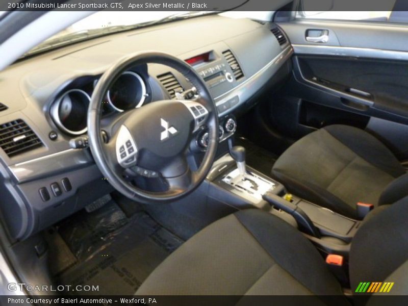 Apex Silver Metallic / Black 2010 Mitsubishi Lancer Sportback GTS