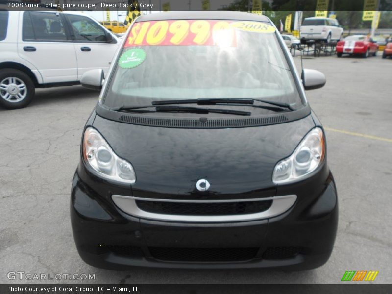 Deep Black / Grey 2008 Smart fortwo pure coupe