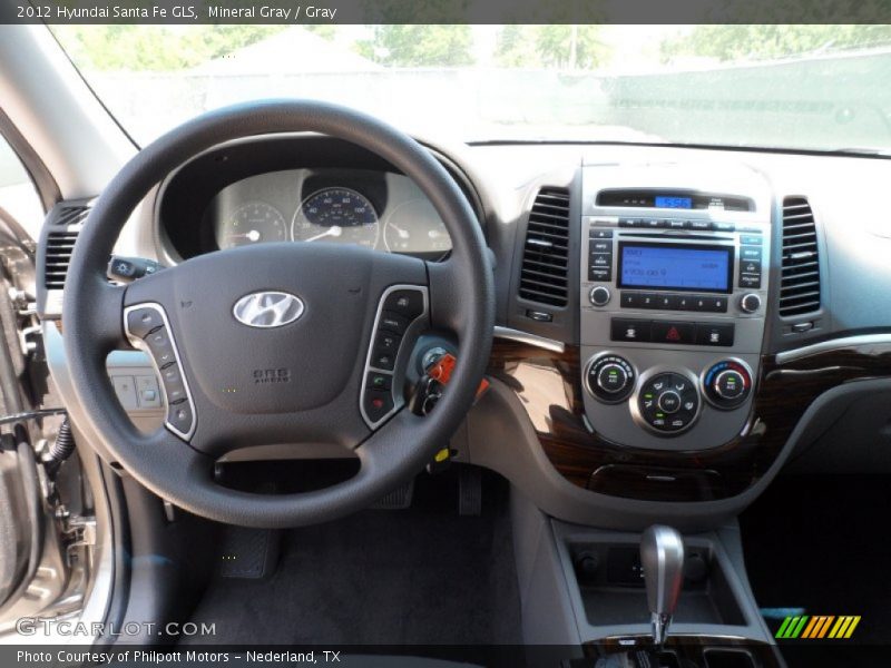 Mineral Gray / Gray 2012 Hyundai Santa Fe GLS