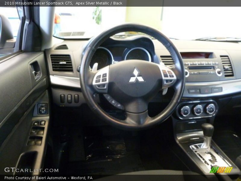 Apex Silver Metallic / Black 2010 Mitsubishi Lancer Sportback GTS