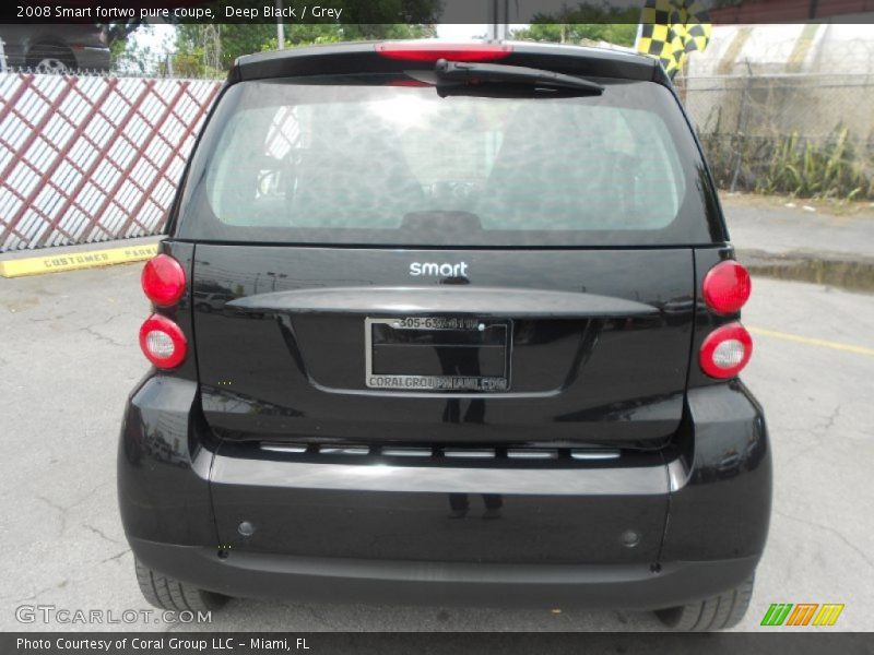 Deep Black / Grey 2008 Smart fortwo pure coupe