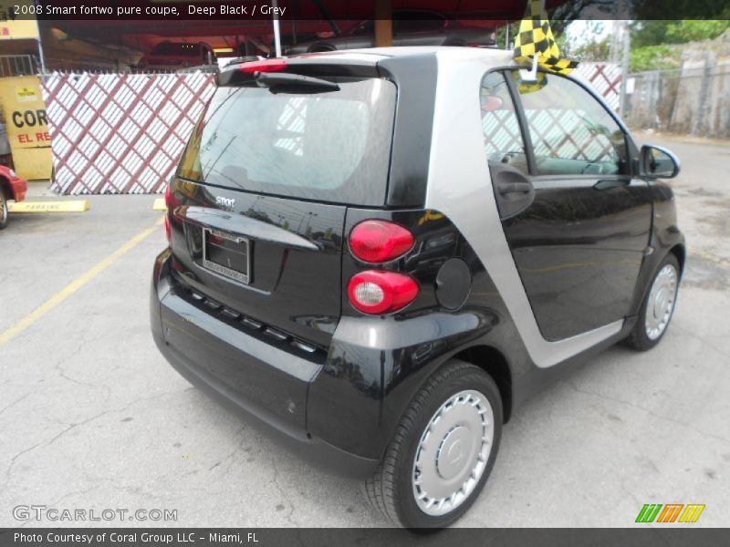 Deep Black / Grey 2008 Smart fortwo pure coupe