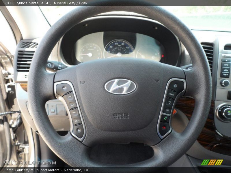 Mineral Gray / Gray 2012 Hyundai Santa Fe GLS
