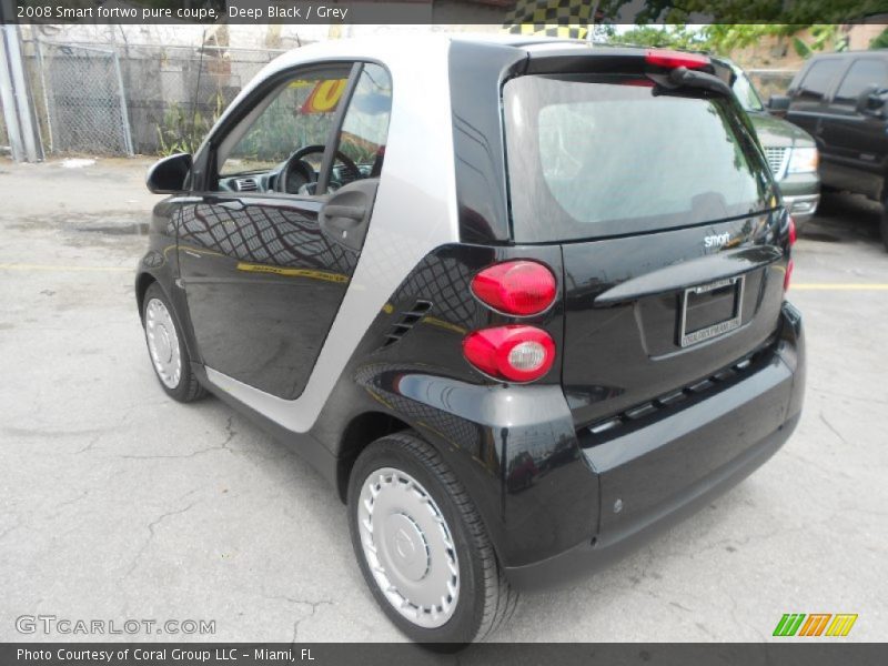 Deep Black / Grey 2008 Smart fortwo pure coupe