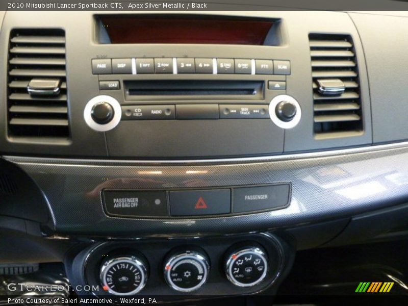 Apex Silver Metallic / Black 2010 Mitsubishi Lancer Sportback GTS