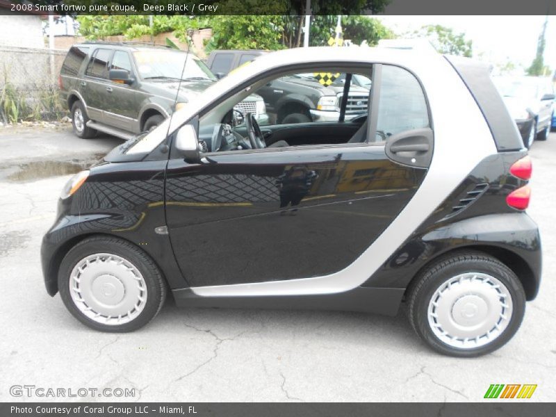 Deep Black / Grey 2008 Smart fortwo pure coupe