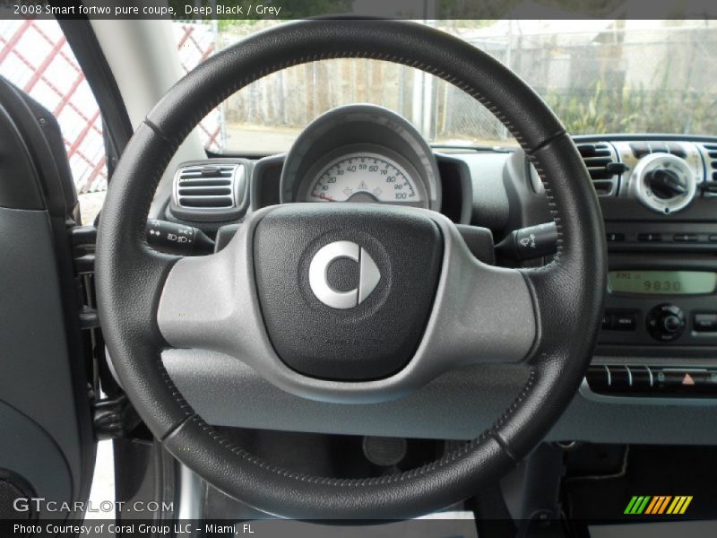 Deep Black / Grey 2008 Smart fortwo pure coupe