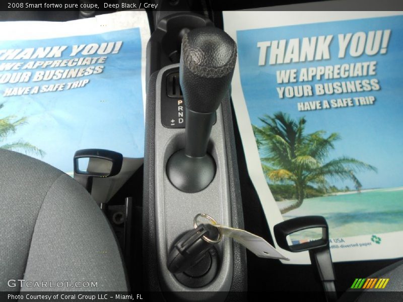 Deep Black / Grey 2008 Smart fortwo pure coupe