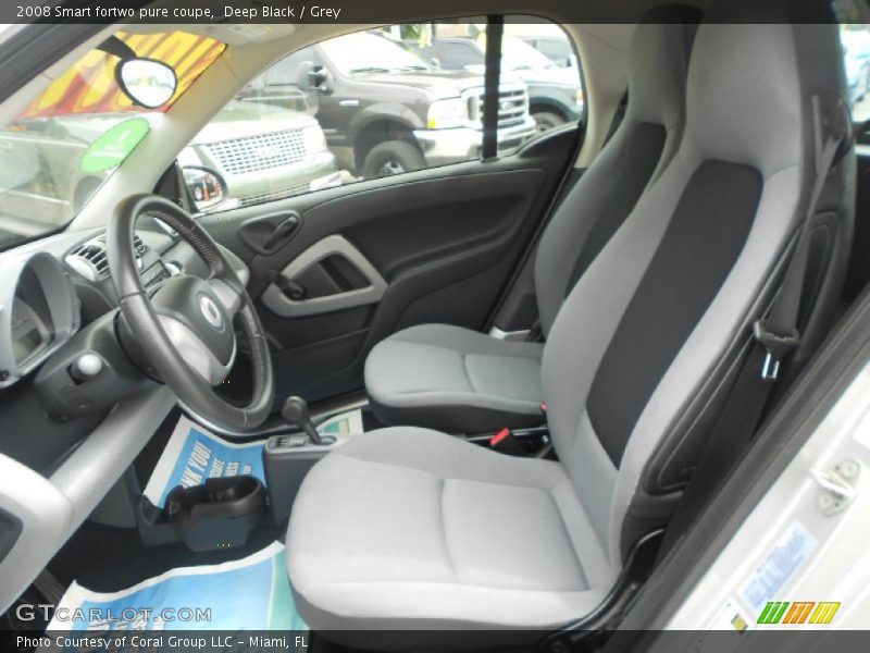 Deep Black / Grey 2008 Smart fortwo pure coupe