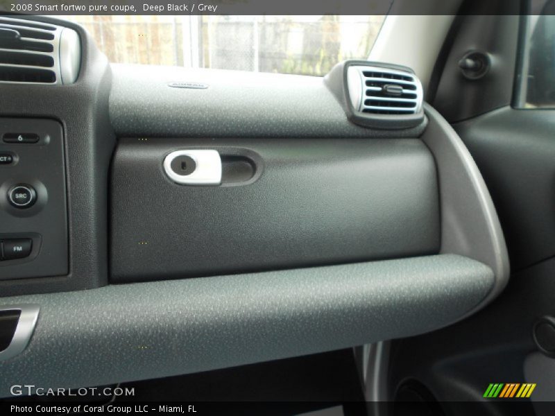 Deep Black / Grey 2008 Smart fortwo pure coupe