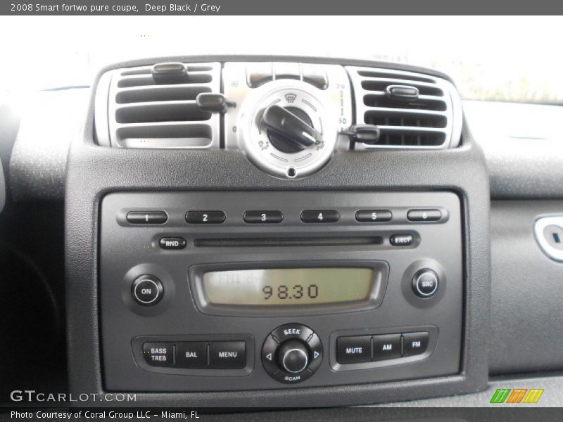 Deep Black / Grey 2008 Smart fortwo pure coupe
