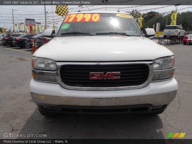 Summit White / Pewter/Dark Pewter 2003 GMC Yukon XL SLT