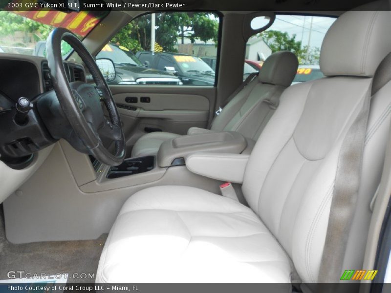 Summit White / Pewter/Dark Pewter 2003 GMC Yukon XL SLT