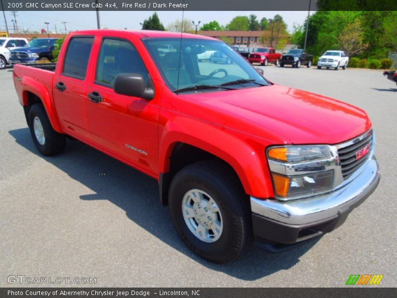 Fire Red / Dark Pewter 2005 GMC Canyon SLE Crew Cab 4x4