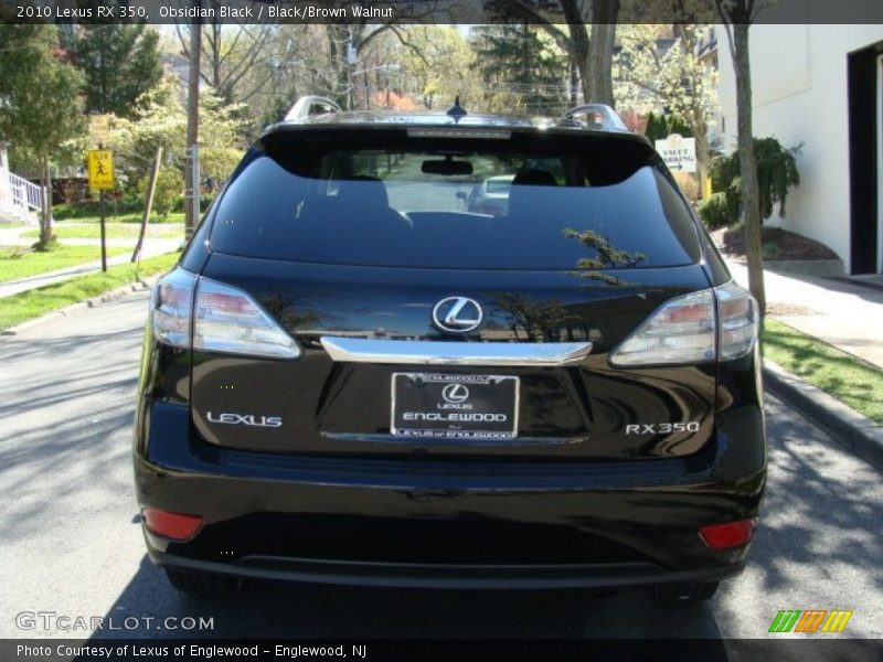 Obsidian Black / Black/Brown Walnut 2010 Lexus RX 350