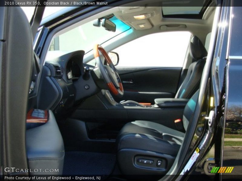 Obsidian Black / Black/Brown Walnut 2010 Lexus RX 350