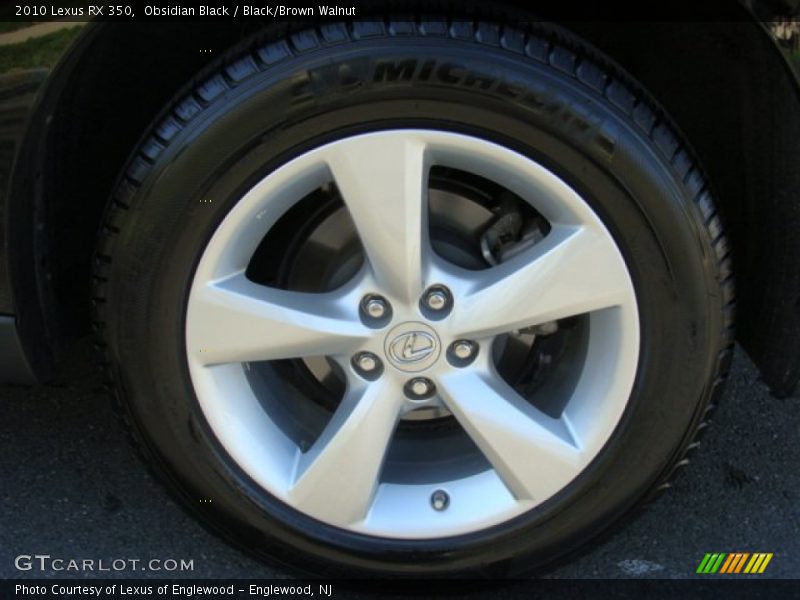 Obsidian Black / Black/Brown Walnut 2010 Lexus RX 350
