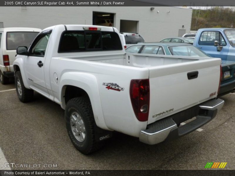 Summit White / Dark Pewter 2005 GMC Canyon SLE Regular Cab 4x4