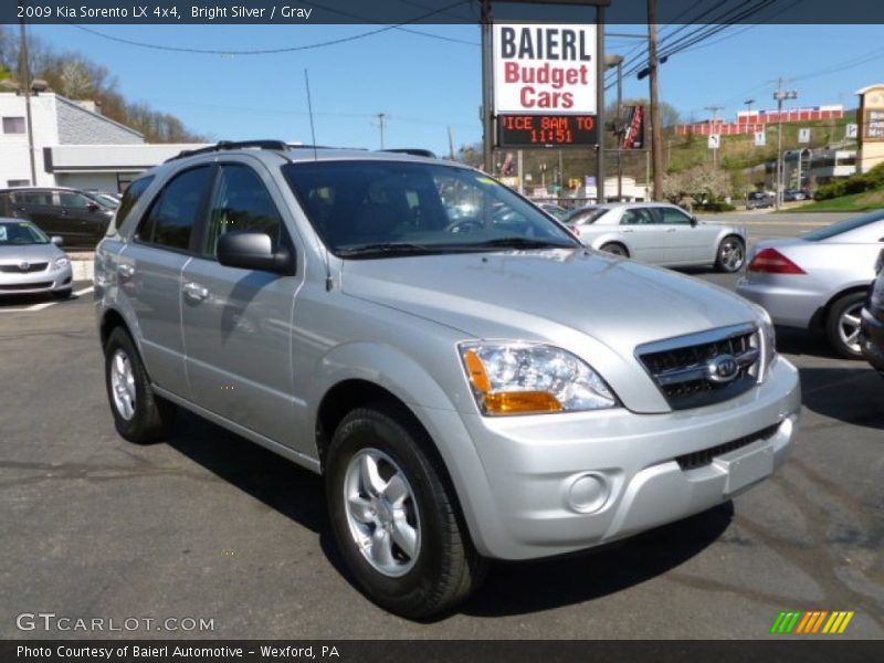 Bright Silver / Gray 2009 Kia Sorento LX 4x4