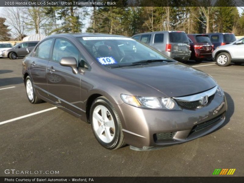 Urban Titanium Metallic / Black 2010 Honda Civic LX-S Sedan