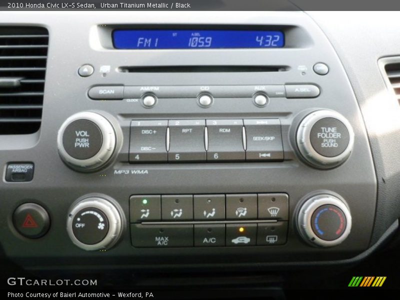 Urban Titanium Metallic / Black 2010 Honda Civic LX-S Sedan