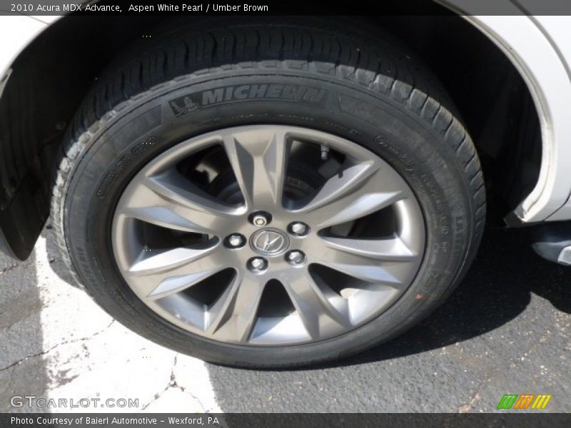 Aspen White Pearl / Umber Brown 2010 Acura MDX Advance